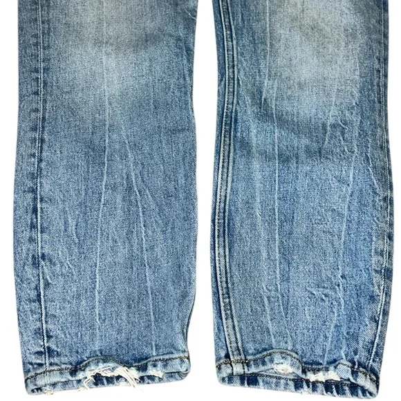 abercrombie&fitch high rise mom light wash lightly distressed jeans women’s 27” - Picture 3 of 11